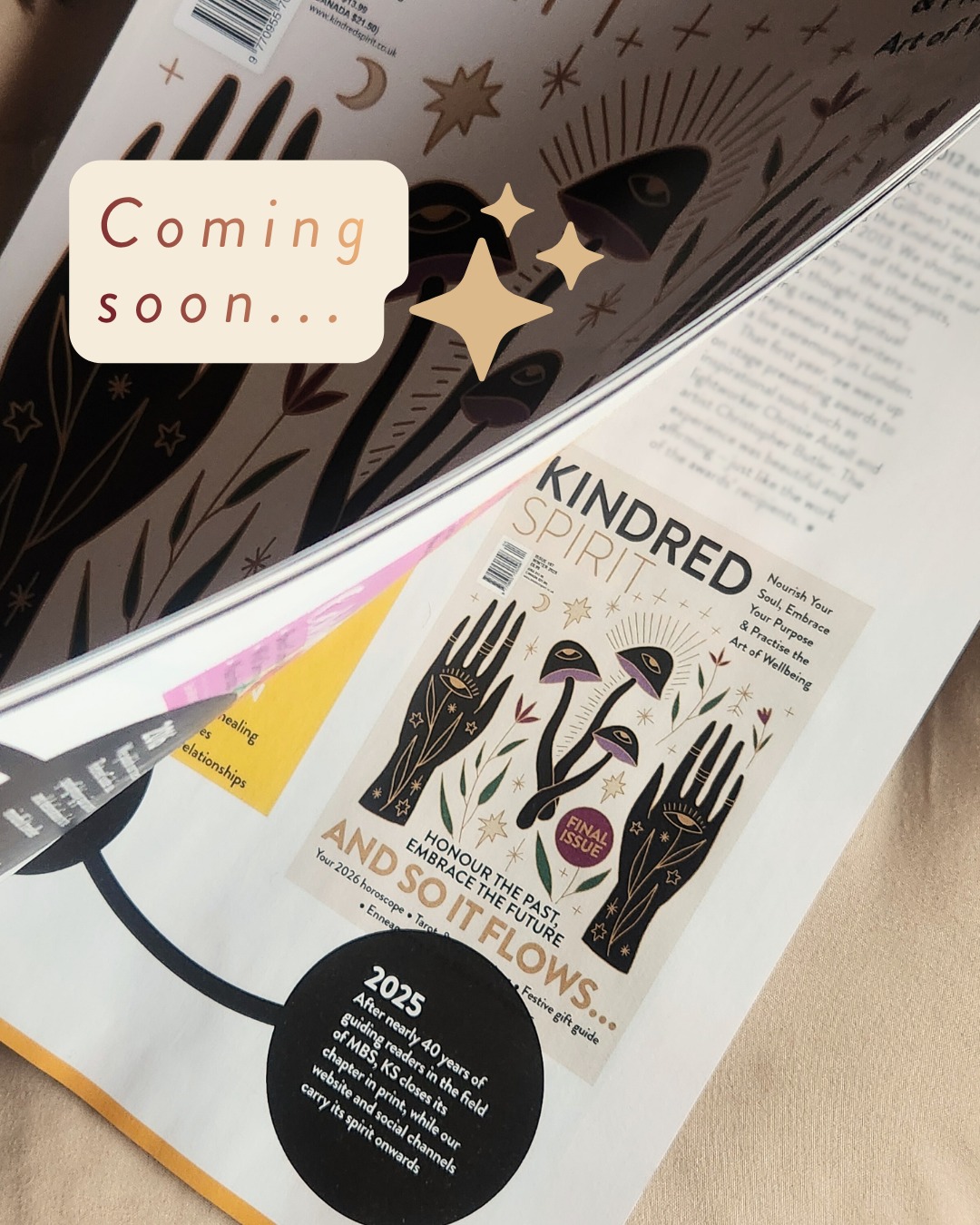 The Winter issue of Kindred Spirit hits the newsstand next Thursday – don't miss out on our final issue ✨ #spirituality #UKmagazine #mindbodyspirit
