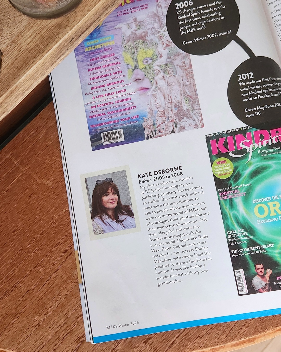 Join us on a whistle-stop tour of Kindred Spirit's history in the Winter edition, featuring memories and tributes from our wonderful past editors 💜
You can read an excerpt from Kate Osborne's interview with actress Shirley MacLaine back in issue 91 of KS now on our website – just click the link in our bio to visit the blog 🤗 #spirituality #magazine #mindbodyspirit #kindredspirit